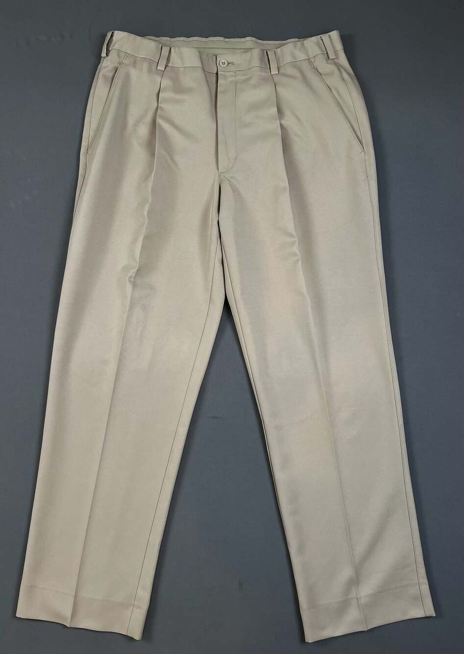 Nike Golf Pants Size 36 Tan Pleated Fit-Dry
